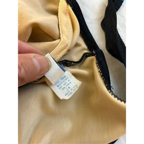 Slim Suit size 14 swimsuit rn#10079 Made in USA Black Multi-color - Picture 5 of 8